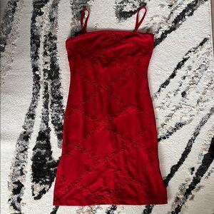Hourglass Scarlet Spaghetti Strap Mini Dress
